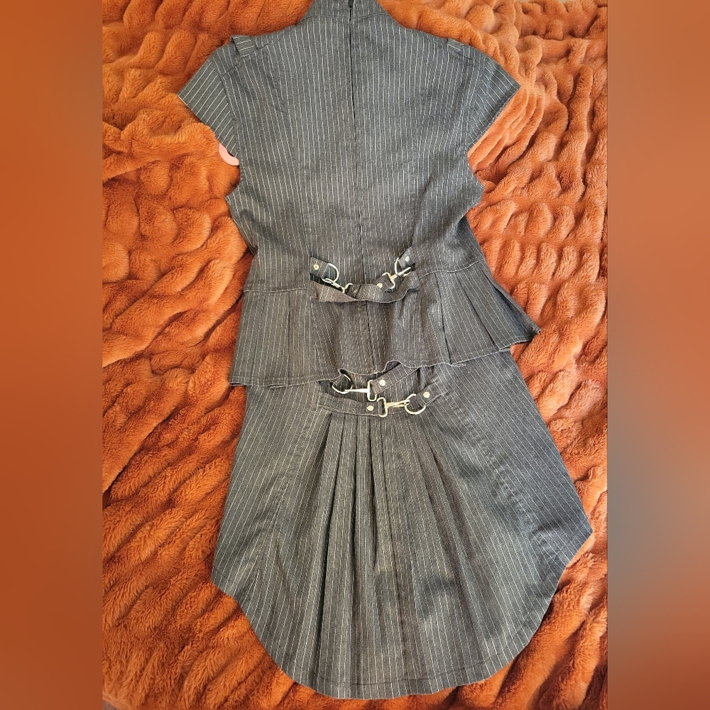 Lip Service Gangsta Pranksta Lock Top & Skirt - Picture 2 of 12